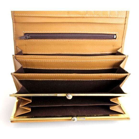 Jacob de Yulia BLACK BROWN LEATHER MULTI COMPARTMENT BILL HOLDER ID CARD WALLET - Picture 7 of 11